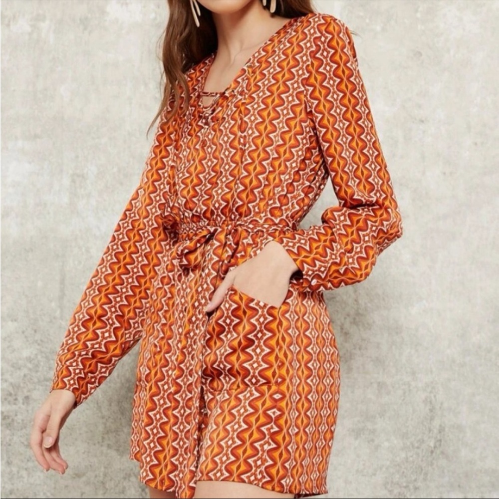 Shein Boho Long Sleeve Romper - image 1
